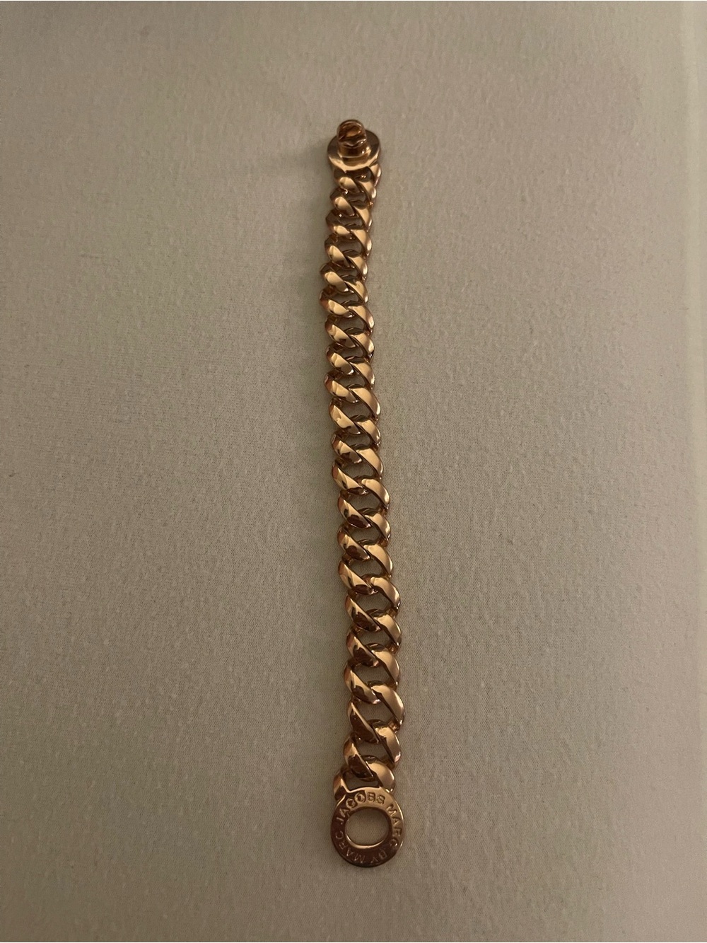 Marc by Marc Jacobs Gold Tone Chunky Curb Chain Bracelet